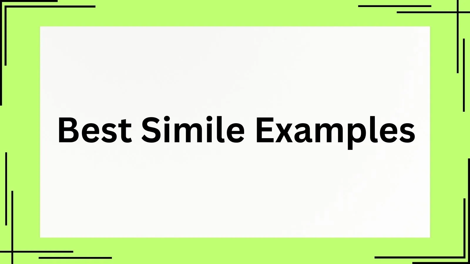 Best Simile Examples