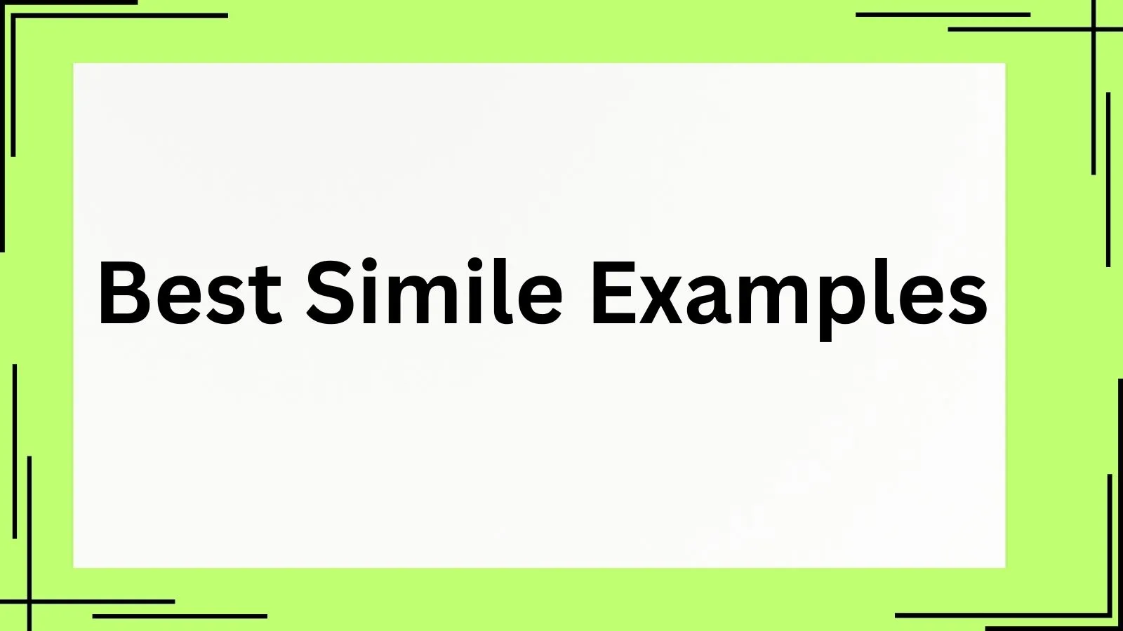 Best Simile Examples