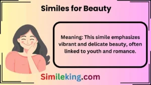 Read more about the article Similes for Beauty That Shine Bright<div class="last-updated" style="font-size:14px; font-weight:bold; color:#444; background:#f5f5f5; padding:10px; border-radius:5px; margin-top:10px; margin-bottom:20px;">
                 Last updated: April 21, 2025 at 5:01 am by Charles
            </div>