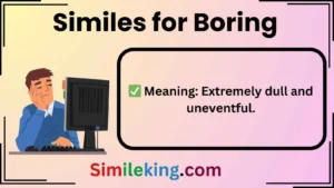 Read more about the article 25+ Similes for Boring That Keep Things Interesting<div class="last-updated" style="font-size:14px; font-weight:bold; color:#444; background:#f5f5f5; padding:10px; border-radius:5px; margin-top:10px; margin-bottom:20px;">
                 Last updated: April 28, 2025 at 6:33 am by Charles
            </div>