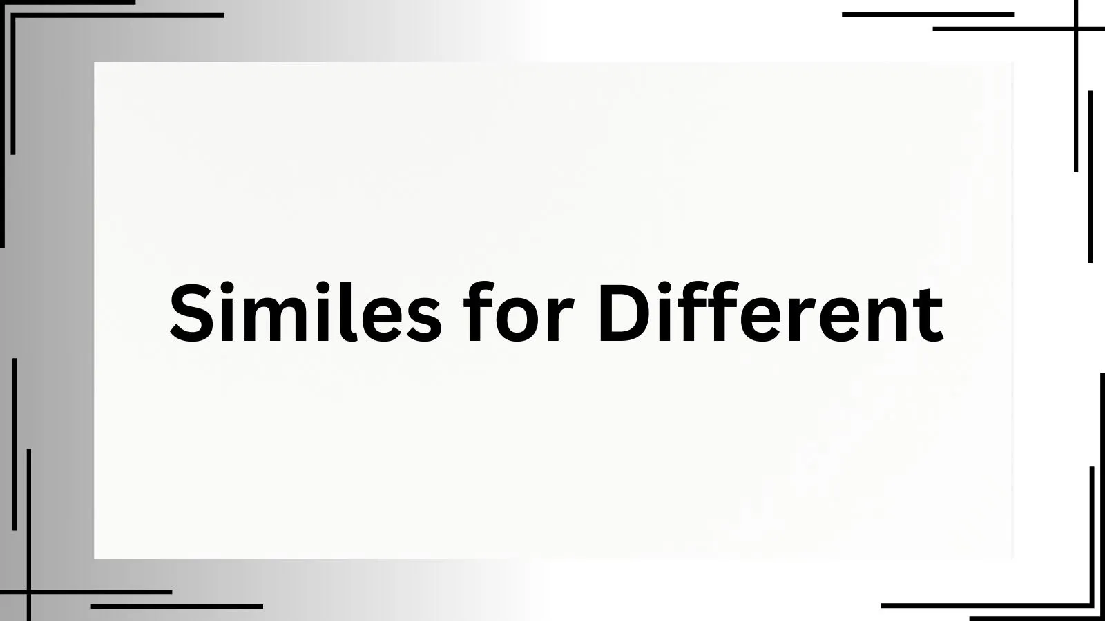 Similes for Different