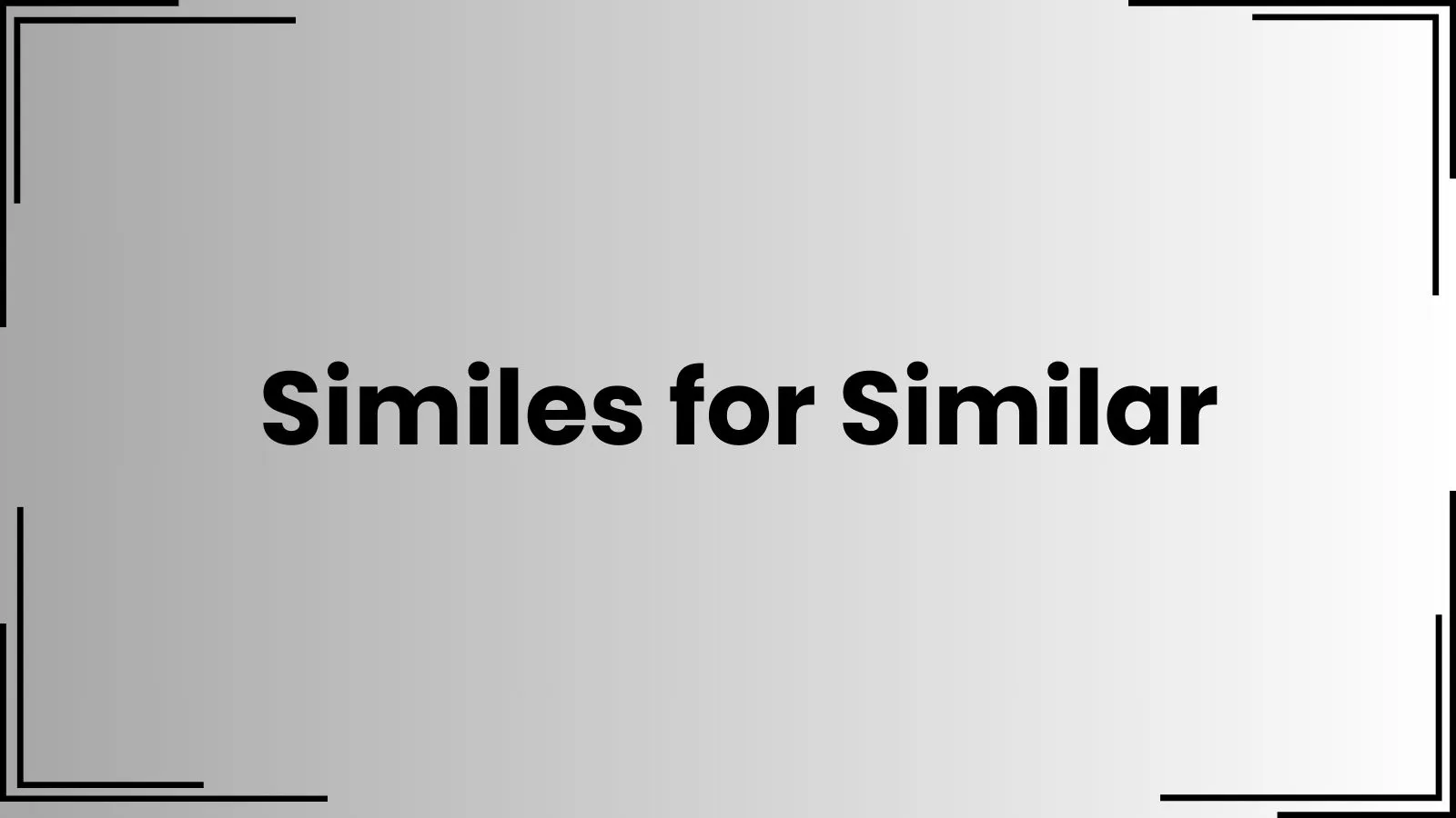 Similes for Similar