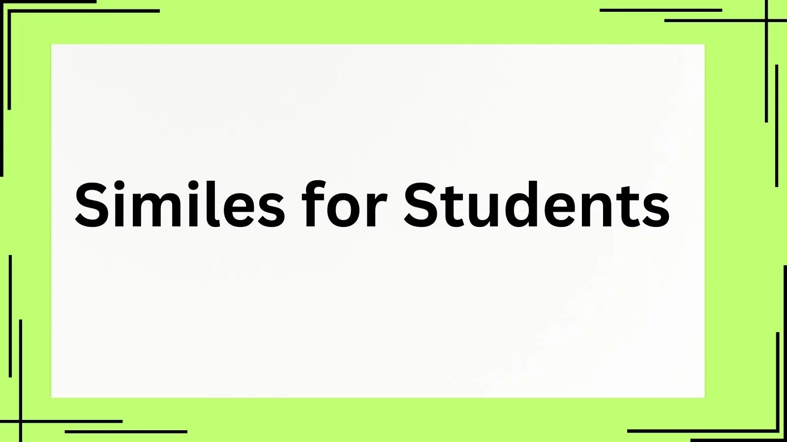 Similes for Students