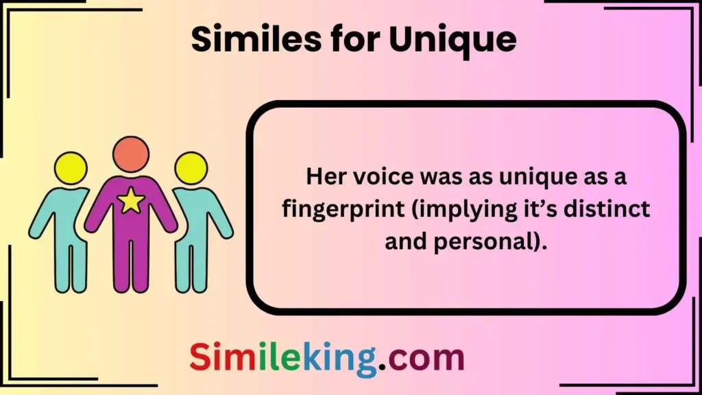 Similes for Unique