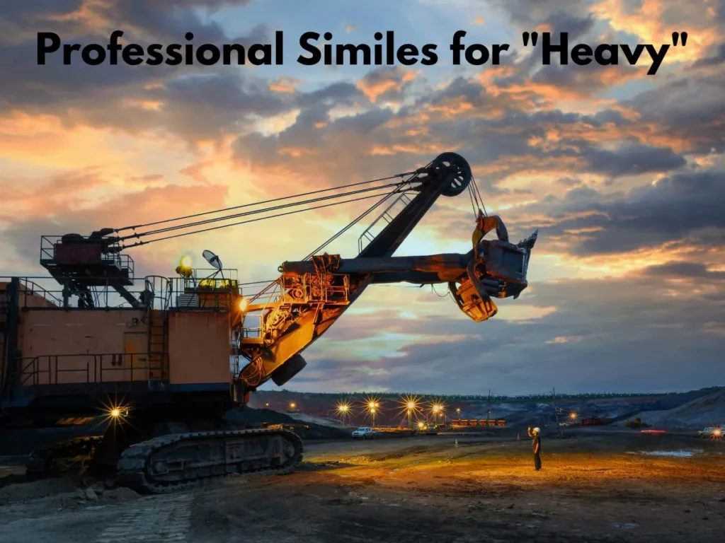 Professional Similes for "Heavy"