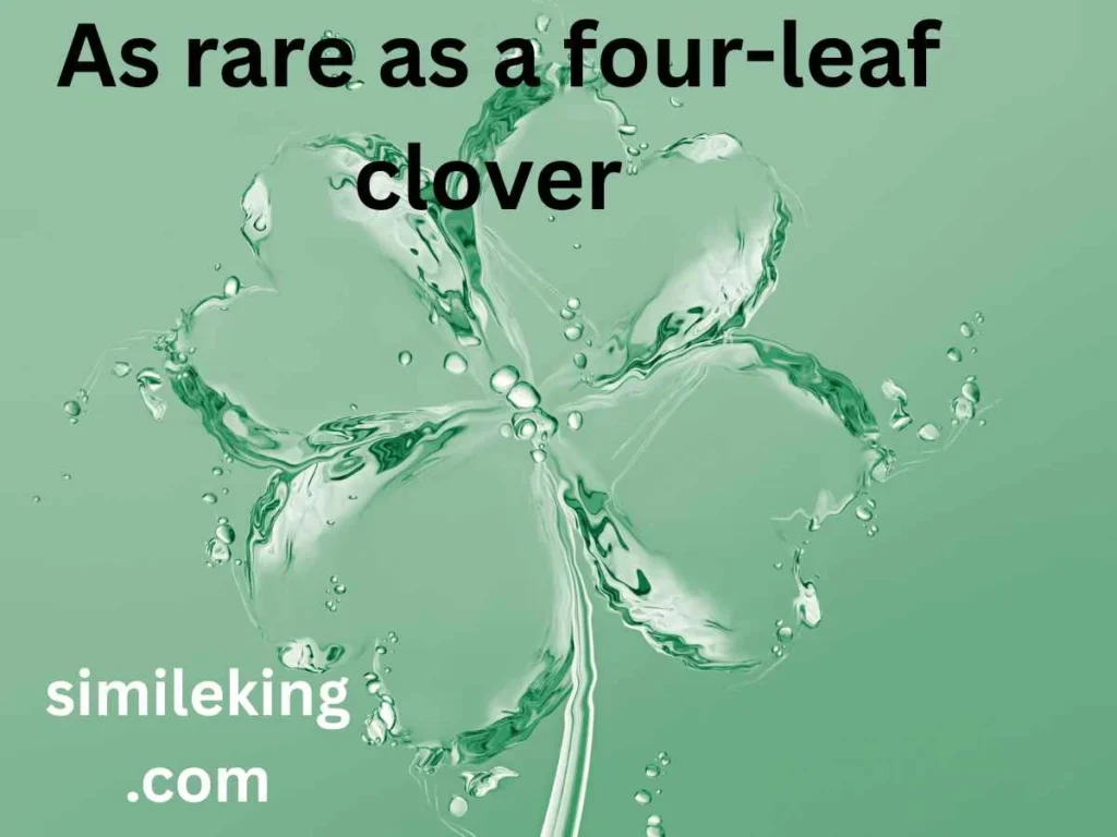 As rare as a four-leaf clover