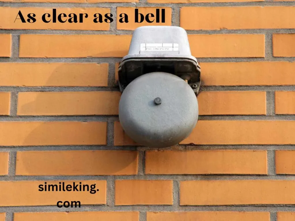As clear as a bell