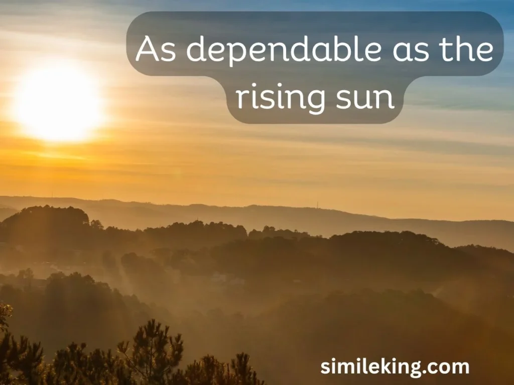 As dependable as the rising sun