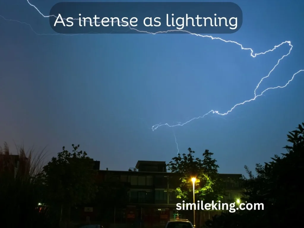 As intense as lightning