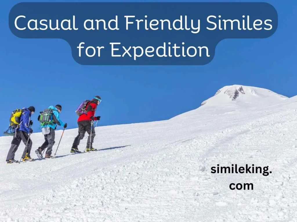 Casual and Friendly Similes for Expedition