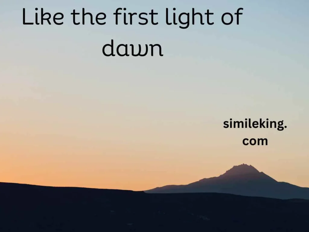 Like the first light of dawn